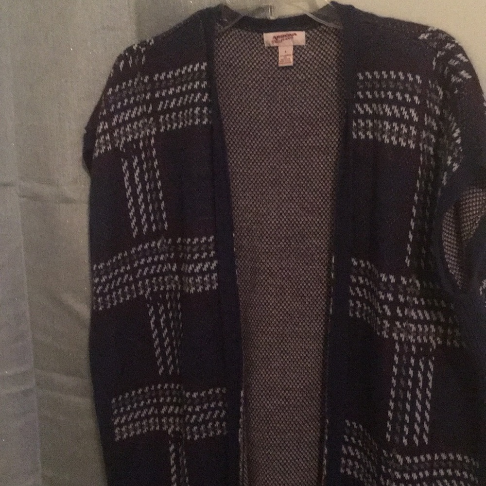 Fringe open sweater